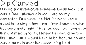 JdCarved Preview of JdCarved font